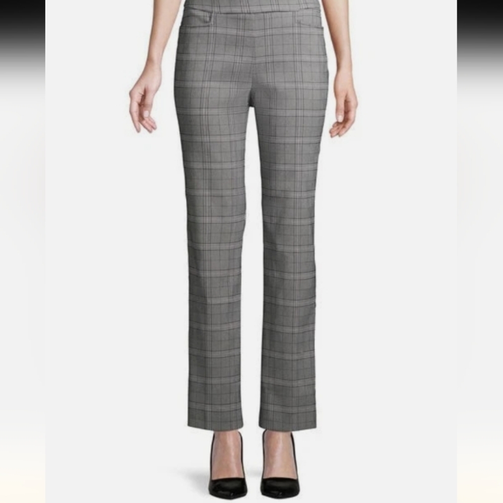 Time and Tru Women's Classic Gray Checkered Pants